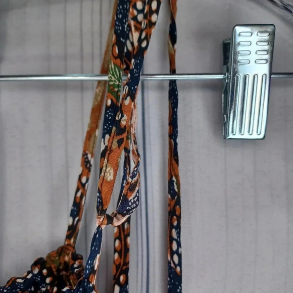 Madewell 100% silk cropped off the shoulder boho top - Picture 10 of 10